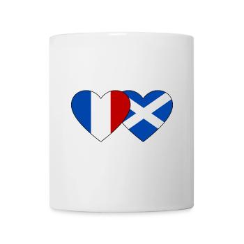 France Ecosse Flag Coeur - Mug blanc - blanc - Devant