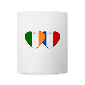 Ireland France Flag Heart - Mug - white - Front