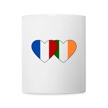 France Ireland Flag Heart - Mug - white - Front