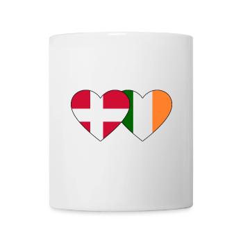 Denmark Ireland Flag Heart - Mug - white - Front