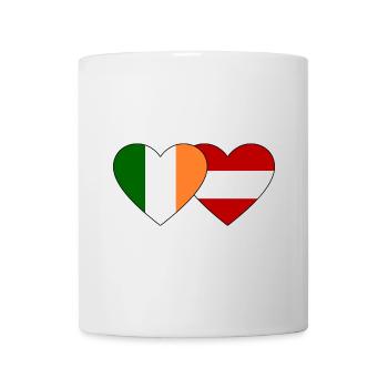 Ireland Austria Flag Heart - Mug - white - Front