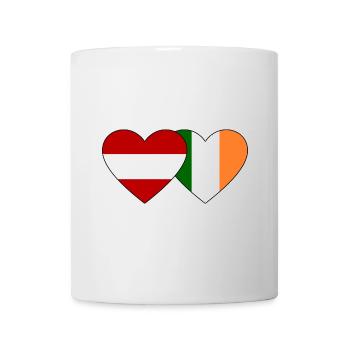 Austria Ireland Flag Heart - Mug - white - Front