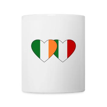 Ireland Italy Flag Heart - Mug - white - Front