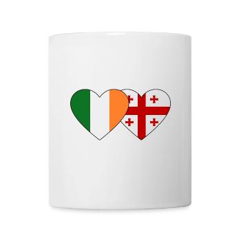 Irlande Géorgie Flag Heart - Mug blanc - blanc - Devant