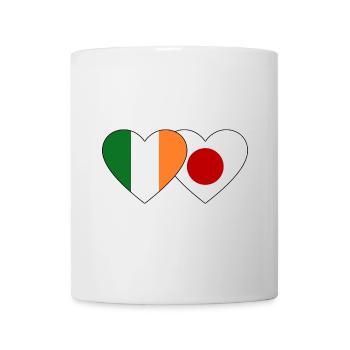 Irland Japan Flagge Herz - Tasse - Weiß - Vorne