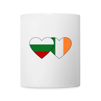 Bulgarien Irland Flagge Herz - Tasse - Weiß - Vorne