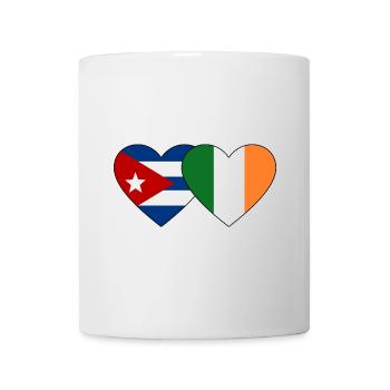 Kuba Irland Flagge Herz - Tasse - Weiß - Vorne