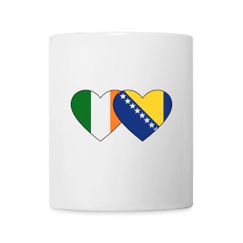 Irland Bosnien Flagge Herz - Tasse - Weiß - Vorne