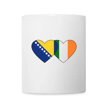 Bosnien Irland Flagge Herz - Tasse - Weiß - Vorne