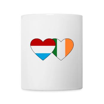 Luxembourg Ireland Flag Heart - Mug - white - Front