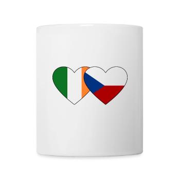 Irland Tschechien Flagge Herz - Tasse - Weiß - Vorne