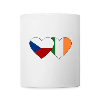 Czech Republic Ireland Flag Heart - Mug - white - Front