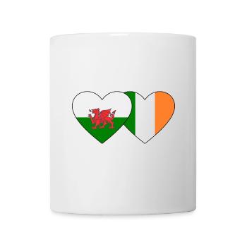 Wales Ireland Flag Heart - Mug - white - Front