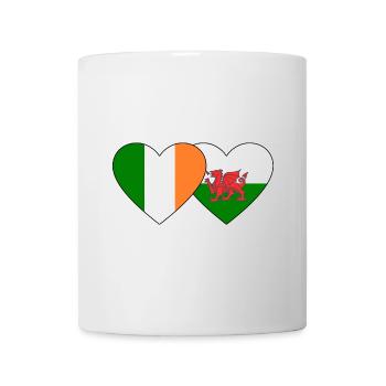 Ireland Wales Flag Heart - Mug - white - Front