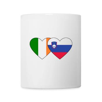 Ireland Slovenia Flag Heart - Mug - white - Front