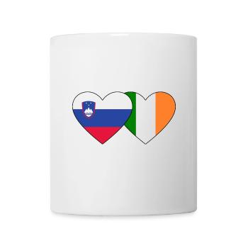 Slowenien Irland Flagge Herz - Tasse - Weiß - Vorne