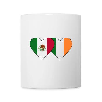Mexico Ireland Flag Heart - Mug - white - Front