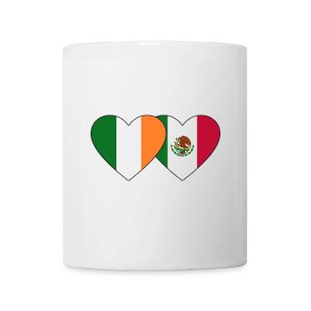 Ireland Mexico Flag Heart - Mug - white - Front