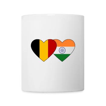 Belgien Indien Flagge Herz - Tasse - Weiß - Vorne