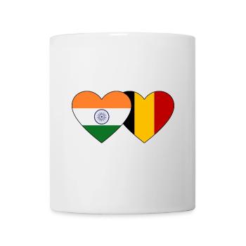 India Belgium Flag Heart - Mug - white - Front