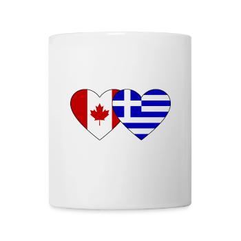 Kanada Griechenland Flagge Herz - Tasse - Weiß - Vorne