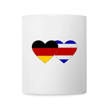 Germany Costa Rica Heart Flag - Mug - white - Front