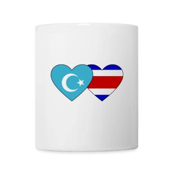 Ouïghours Costa Rica drapeau coeur - Mug blanc - blanc - Devant