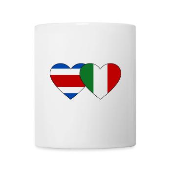 Costa Rica Italie Drapeau Coeur - Mug blanc - blanc - Devant