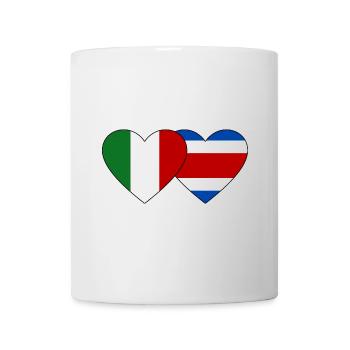Italie Costa Rica Drapeau Coeur - Mug blanc - blanc - Devant