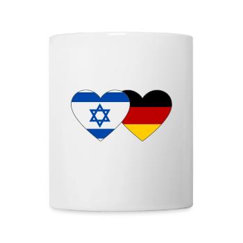 Israel Germany Flag Heart - Mug - white - Front