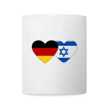 Germany Israel Flag Heart - Mug - white - Front