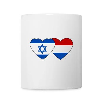 Israël Hollande Drapeau Coeur - Mug blanc - blanc - Devant
