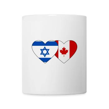 Drapeau d’Israël Canada Coeur - Mug blanc - blanc - Devant