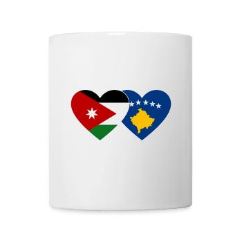 Jordanie Bosnie Drapeau Coeur - Mug blanc - blanc - Devant