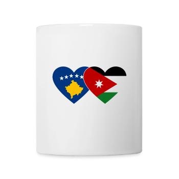 Bosnie Jordanie Drapeau Coeur - Mug blanc - blanc - Devant