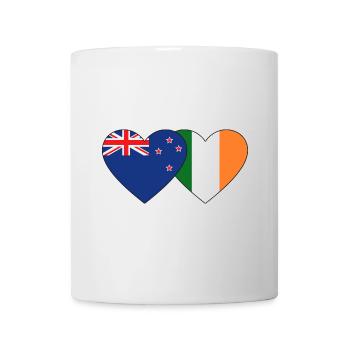 Neuseeland Irland Flagge Herz - Tasse - Weiß - Vorne