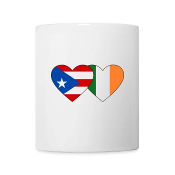 Puerto Rico Irland Flagge Herz - Tasse - Weiß - Vorne
