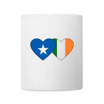 Somalia Irland Flagge Herz - Tasse - Weiß - Vorne