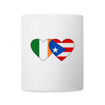 Irland Puerto Rico Flagge Herz - Tasse - Weiß - Vorne