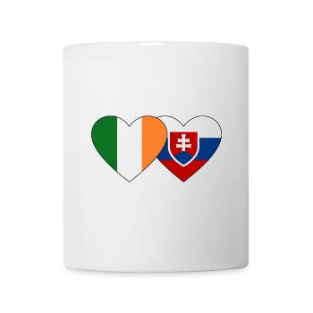 Irland Slowakei Flagge Herz - Tasse - Weiß - Vorne