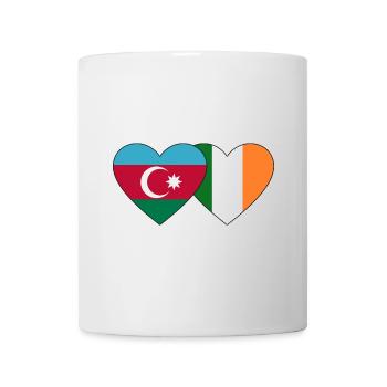 Aserbaidschan Irland Flagge Herz - Tasse - Weiß - Vorne