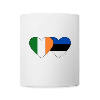 Ireland Estonia Flag Heart - Mug - white - Front