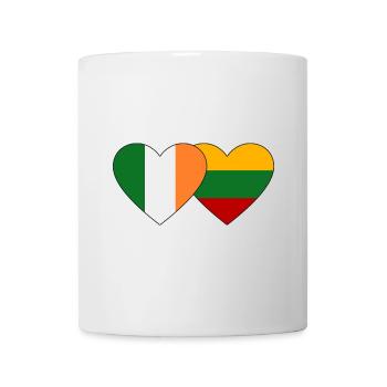 Irland Litauen Flagge Herz - Tasse - Weiß - Vorne