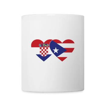 Croatie Drapeau du Cœur de Porto Rico - Mug blanc - blanc - Devant
