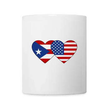 Puerto Rico USA Herz Flagge - Tasse - Weiß - Vorne