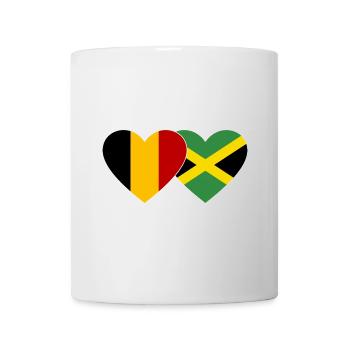 Belgien Jamaika Herz Flagge - Tasse - Weiß - Vorne