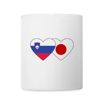 Slowenien Japan Herz Flagge - Tasse - Weiß - Vorne