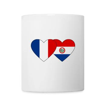 France Paraguay Heart Flag - Mug - white - Front