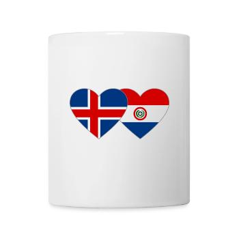 Islande Paraguay Drapeau du Cœur - Mug blanc - blanc - Devant