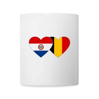 Paraguay Belgium Heart Flag - Mug - white - Front